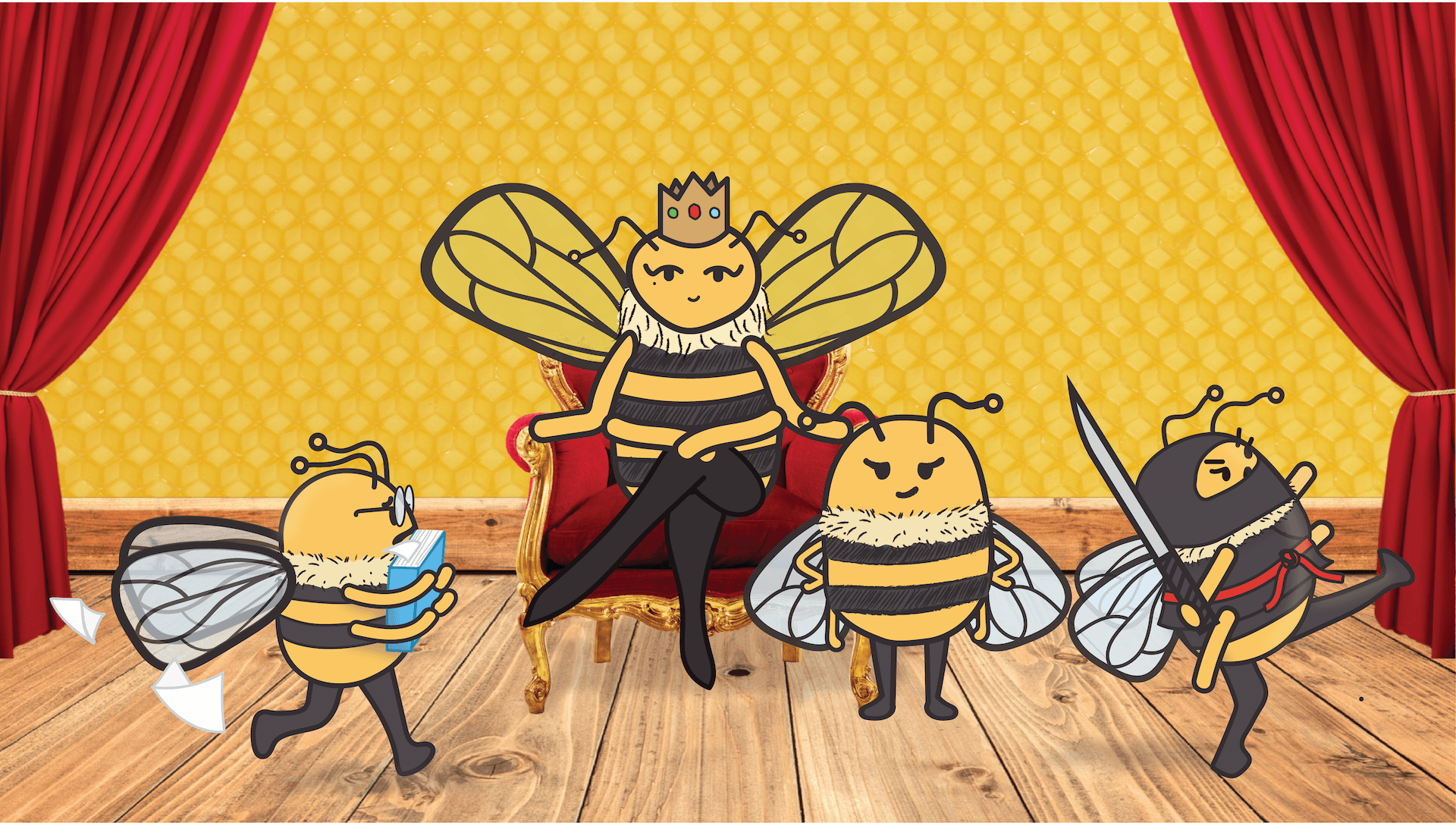 Images of all the bee characters